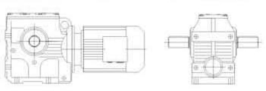 Right Angle Shaft Helical Reducer Combination with Worm Wheel