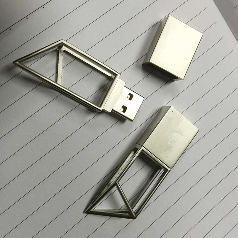 Openwork Wholesale Customized Creative Metal Compact Car Music USB Flash Drive USB Pen Drive