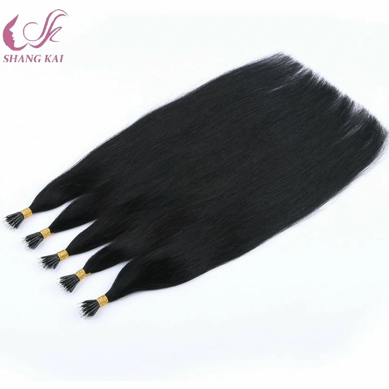 Micro Beads Human Hair Extension Long Lasting Hard Plastic Tip Nano Ring Hair Extension