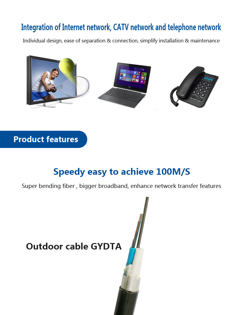 288 Fiber Aerial and Duct Ribbon Cable for FTTH Gydta