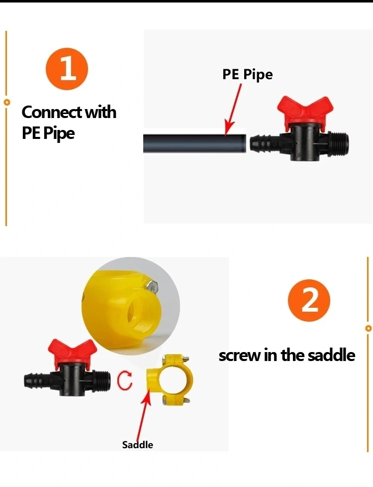 Ball Offtake Valve HDPE Tube Compression Fittings for Water Supply