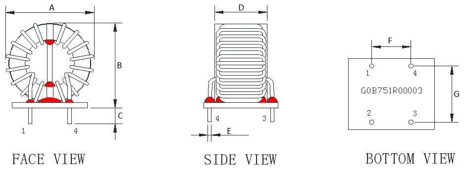 Choke Coil Core Inductor T47*27*15 Coils Chokes Inductor Toodial Inductor for Automotive Electronics