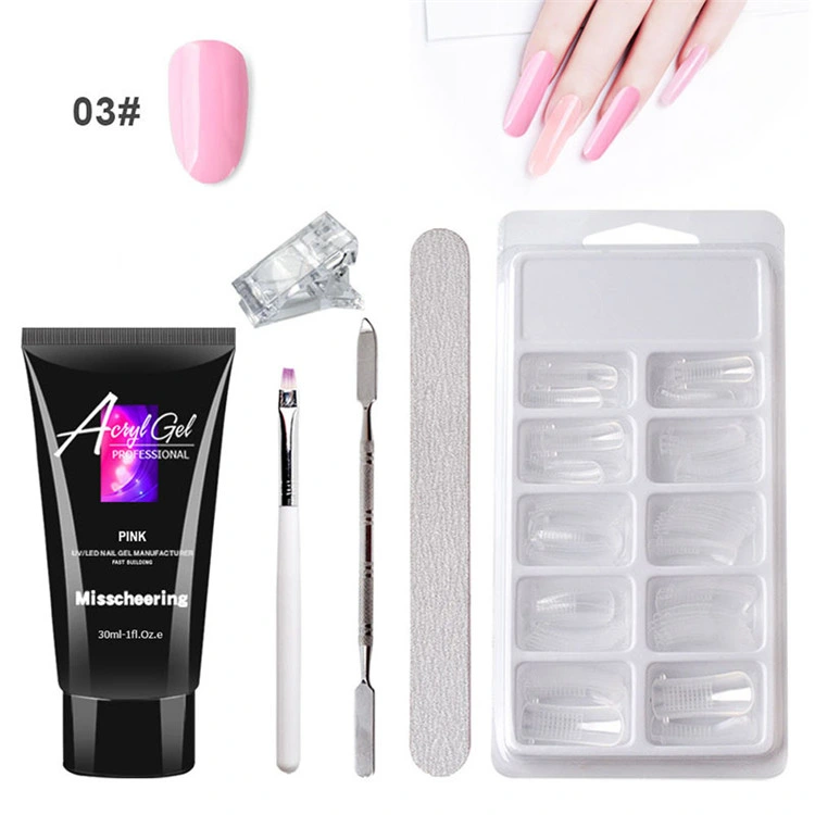 9 Pure Color Professional Painless Acrylic UV Extension Extended Builder Gel Polish Kit