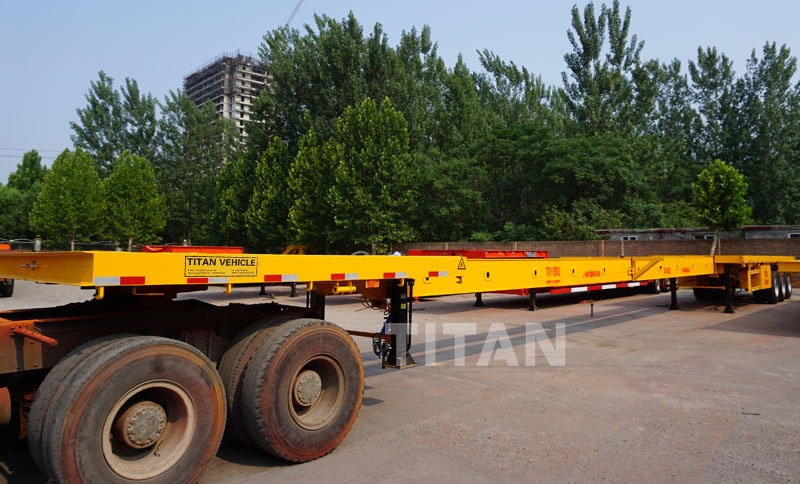 Titan 60 Tons Capacity Flatbed Trailer with Reinforced Landing Gear