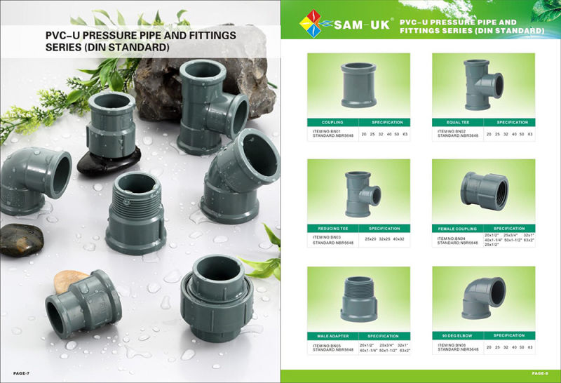 High Pressure PVC-U Reducing Tee Fittings PVC Compression Fittings