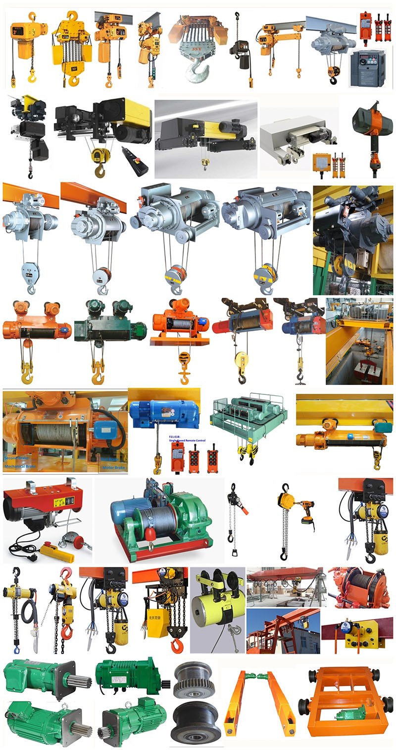 700kg Mini Electric Wire Rope Hoist of Double Hooks with Single Phase/ Small Motorized Hoist