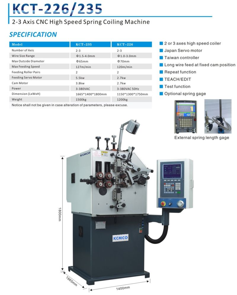 KCT-26A 0.8-2.6mm CNC Atomatic Compression Spring Coiler