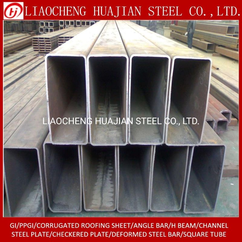 Galvanized ERW Welded Black Carbon Rectangular Hollow Section Square Steel Pipe Tube