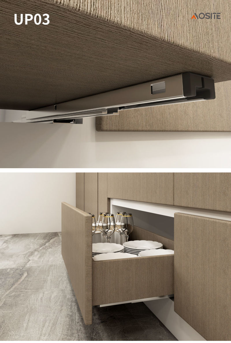 UP03 Full extension adjustable cabinet concealed damping slide