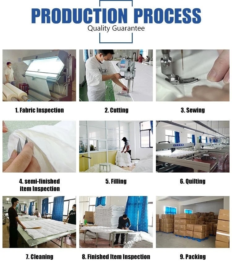 Wholesale Hotel King/Queen Size Duck Feather Filling Mattress Topper