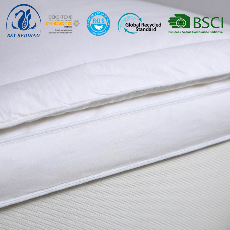 Wholesale Hotel King/Queen Size Duck Feather Filling Mattress Topper