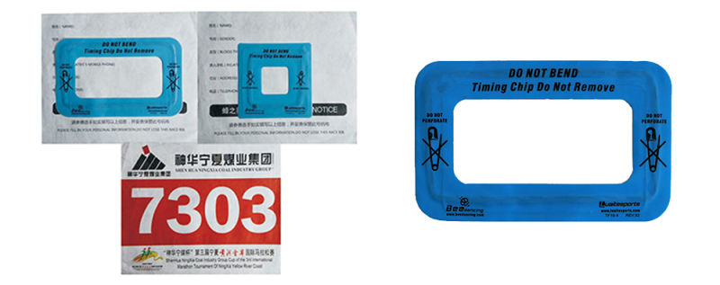 Custom Made Dual Frequency Marathon Tag Bib Number for Races