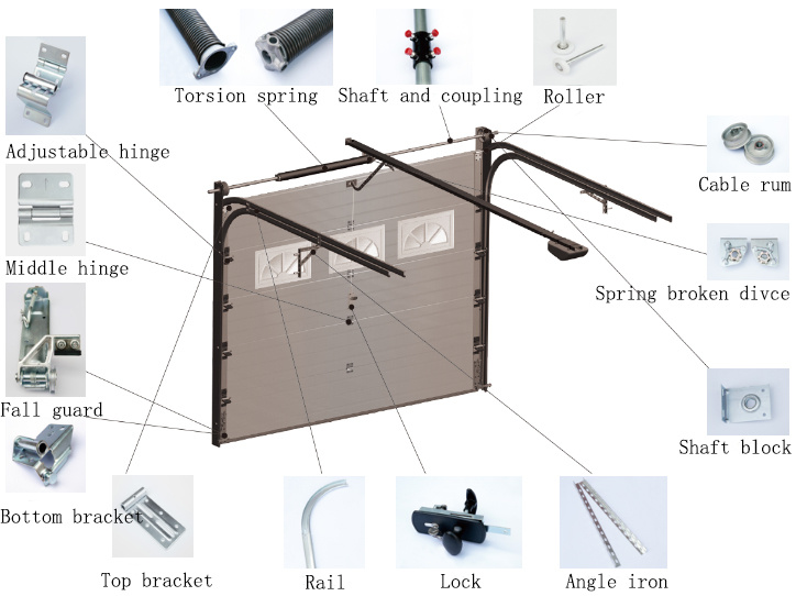 Sectional Garage Door/Automatic Garage Door/ Overhead Garage Door for Villa