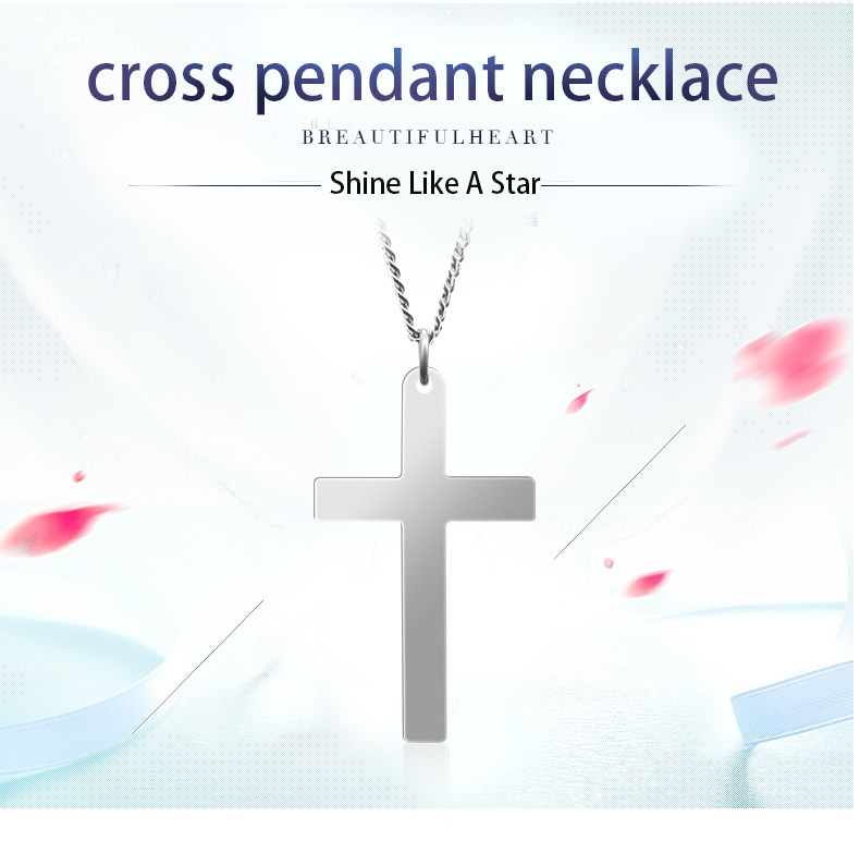 Stainless Steel Necklace Cross Twist Chains for Woman