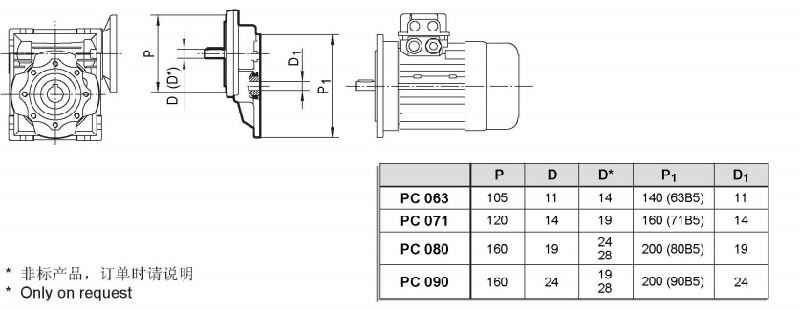 RV+PC Prestage Combination Helical Worm Gear Reducers