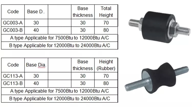 Custom Design Rubber Bumper Rubber Spring Damper Rubber Shock Absorber