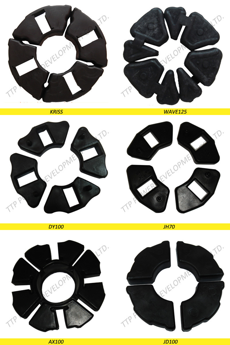 Dy100 Motorcycle Parts Rear Hub Rear Wheel Black Rubber Damper
