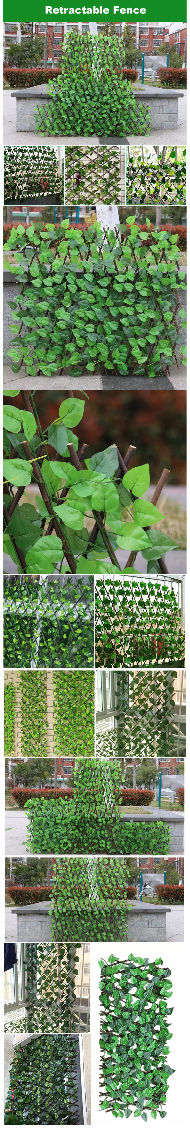 2020 Wholesale Artificial Plant Leaves Fence for Garden Decoration