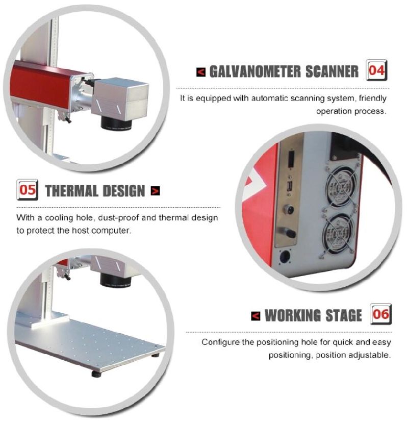 20W 30W Industrial Laser Engraving Marking Machine for Metal