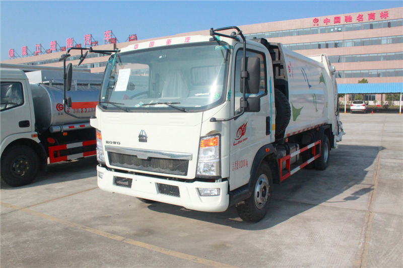 HOWO 6-Wheels 8 Tons Garbage Truck 12cbm Compression Garbage Truck