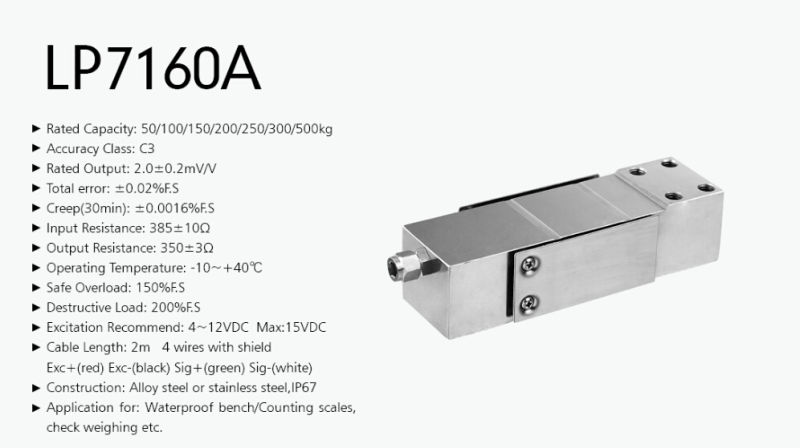 High Accuracy High Strength Compression Load Cell Weighing Sensor