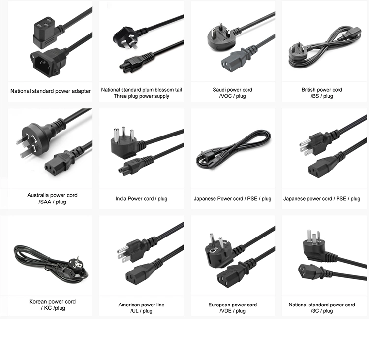 Female Power Cord Ends IEC 13 Connector China 3 Pin Power Extension Socket