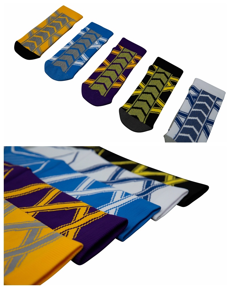 Trendy Pattern Colored Unisex Cotton Socks Cycling Socks