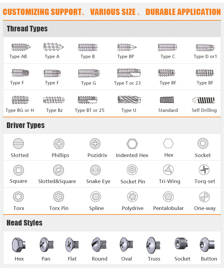 Manufature Provide Stainless Steel Y Type Pan Head Tamper Proof Screw