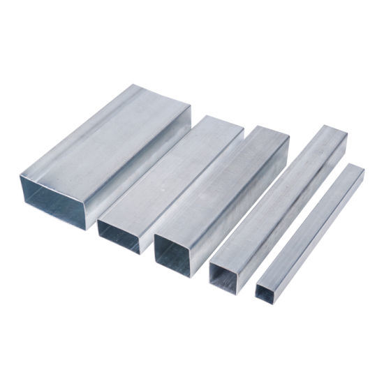 Hot Dipped Galvanized Rectangular Section Cold Rolled Material Mild Steel Pipe for Construction