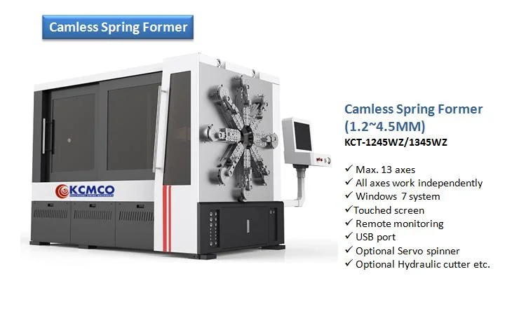 KCMCO-KCT-1245WZ CNC Camless Versatile Spring Forming Machine&Spiral/Tension/Torsion Spring Making Machine