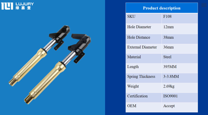 395mm Lujury Good Quality Factory Adjustable Motorcycle Parts Motorcycle Front Shock Absorber