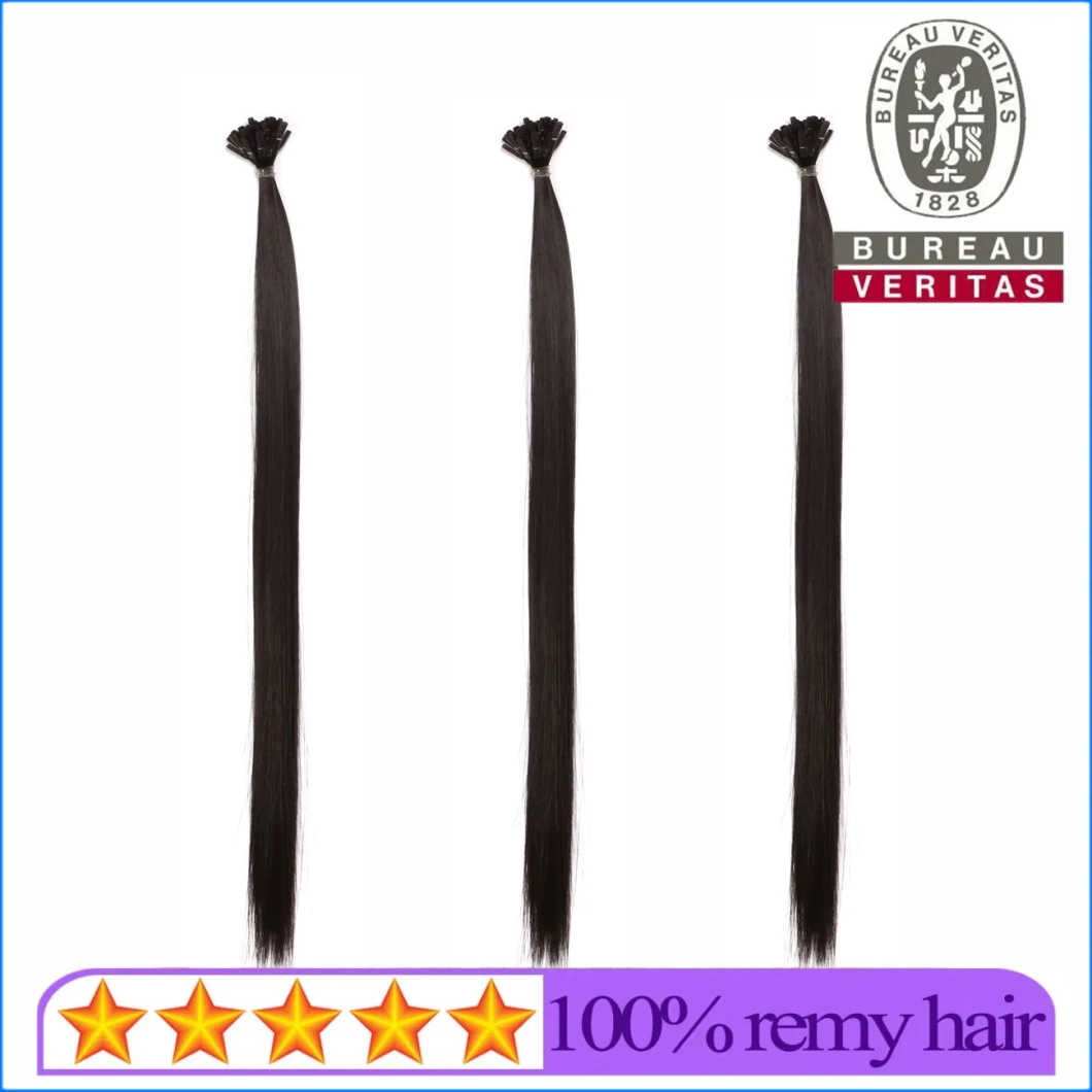 Keratin Hair Extension 18 Inch Brazilian Virgin Silky Straight Colorful Flat Tip Hair Extension