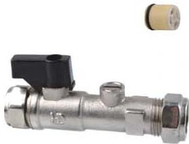 Wholesaler British Style Compression Brass Mini Ball Ball Valve Hm-62818-E2