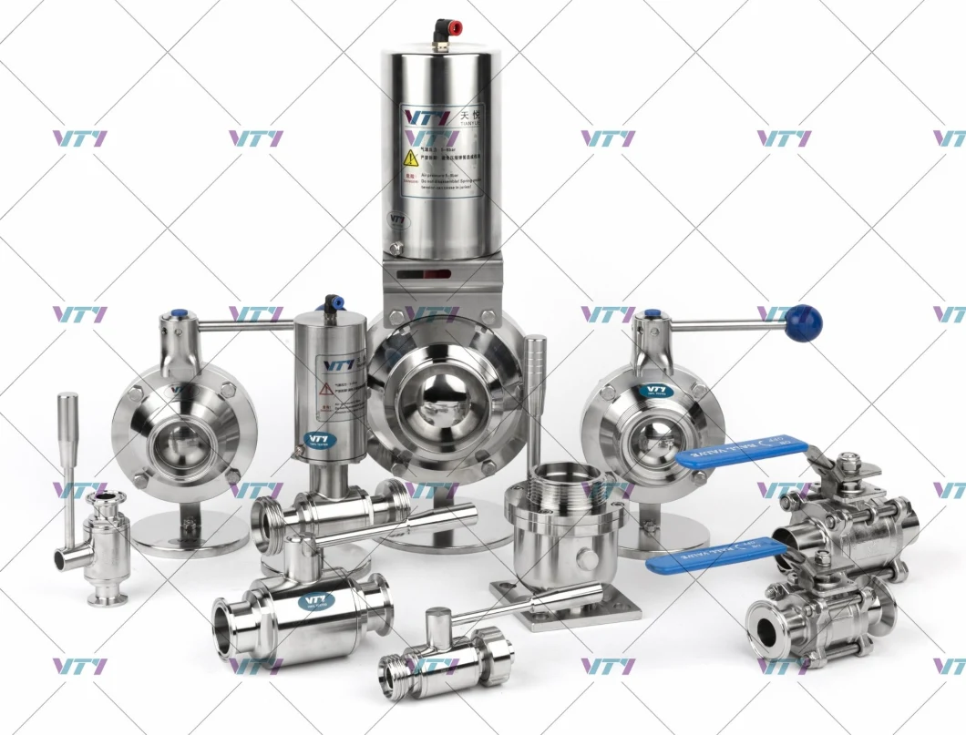 3A Sanitary Valve Stainless Steel Valve Pneumatic Ball/Butterfly Valve