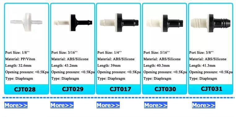 1/4" Small Hose Barb Plastic Spring Check Non Return Valve