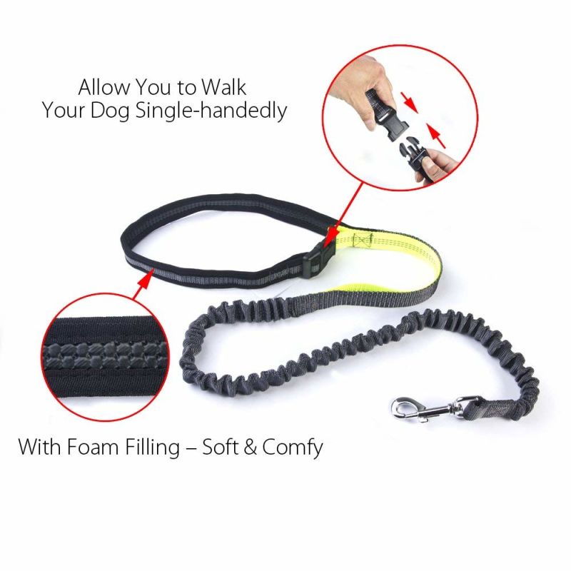 Heavy Duty Reflective Stretch Shock Absorbing Dog Bungee Leash