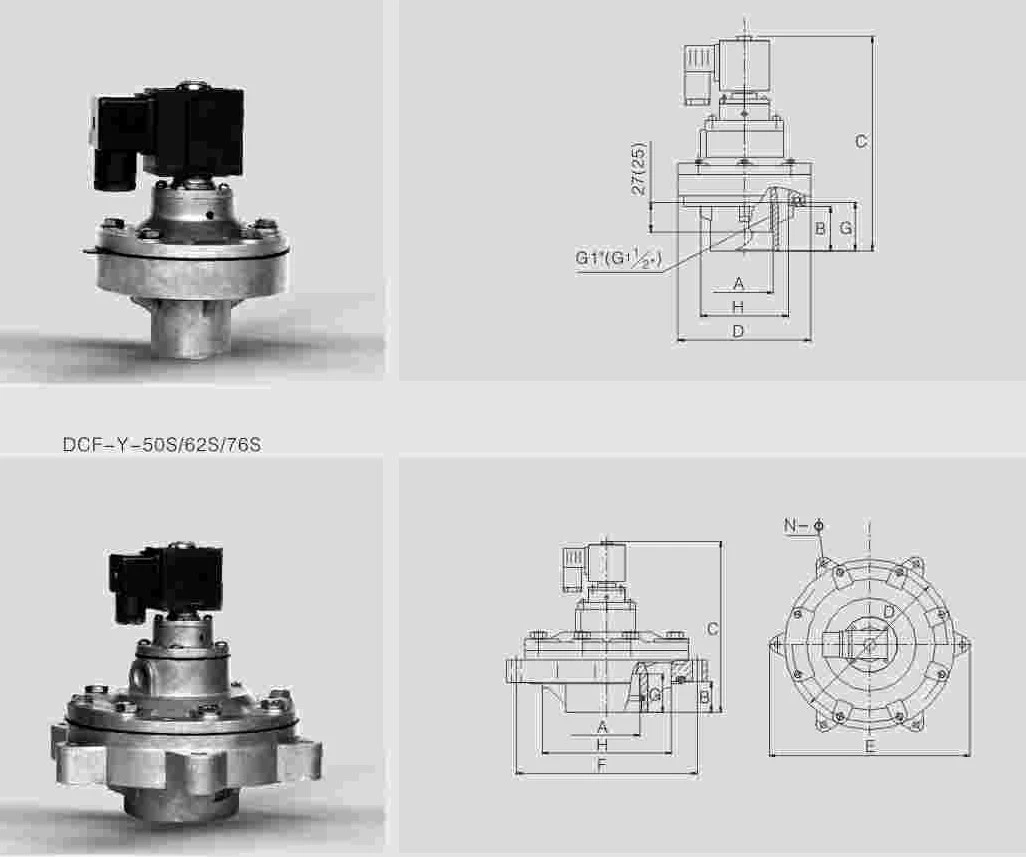 Compression Fitting Pipe Solenoid Operated Diaphragm Pulse Valve for Dust Collection Since 1992