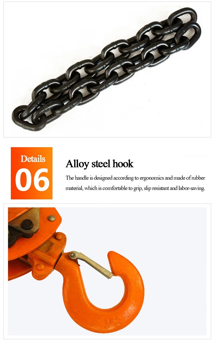 Alloy Steel Lever Hoist 0.75t 1.5t for Garages