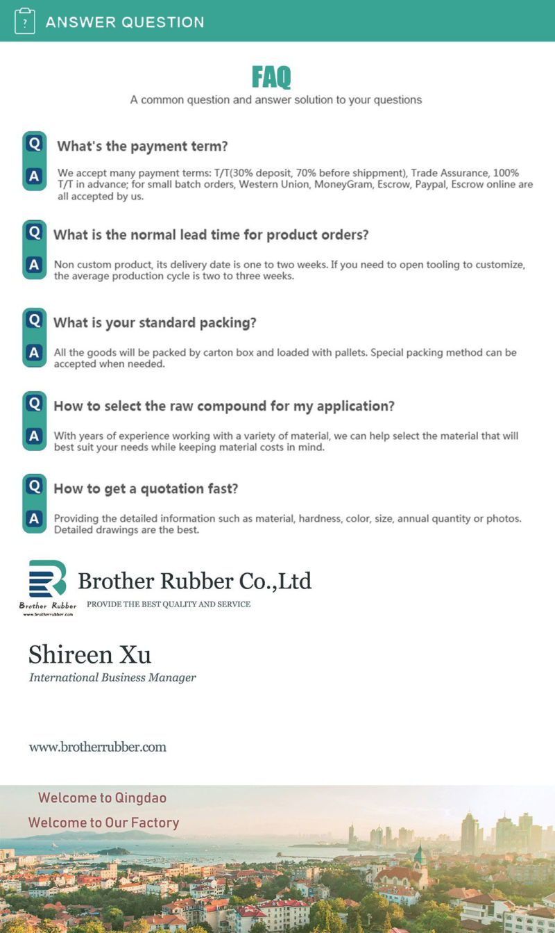 Custom Design Rubber Bumper Rubber Spring Damper Rubber Shock Absorber