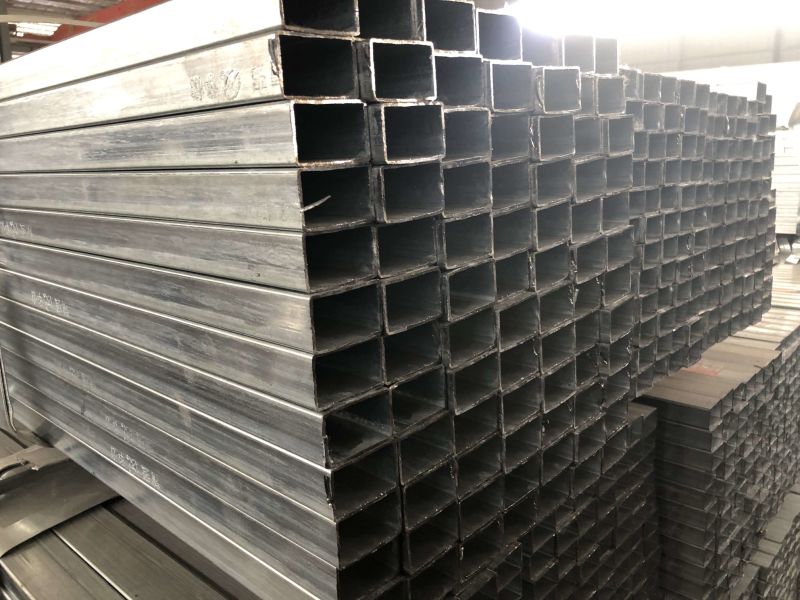 Hot Dipped Galvanized Rectangular Section Cold Rolled Material Mild Steel Pipe for Construction