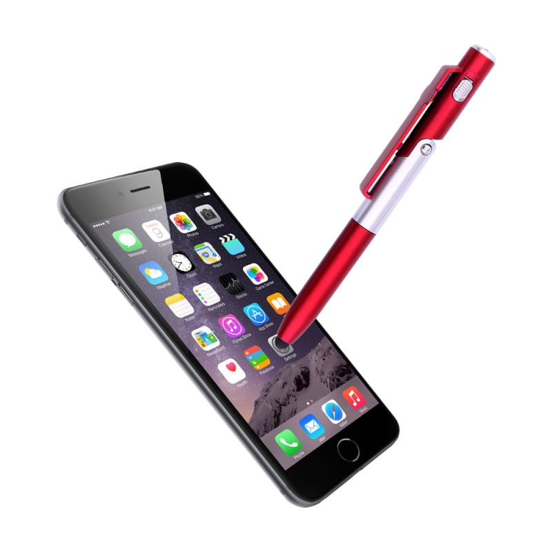 Promotional 4 in 1 Stylus Pen Phone Holder Pen Gift Pen with LED Light