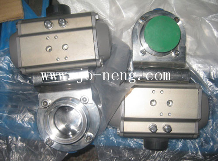 Stainless Steel Sanitary Pneumatic Spring Return Butterfly Valve (JN-BV 1008)