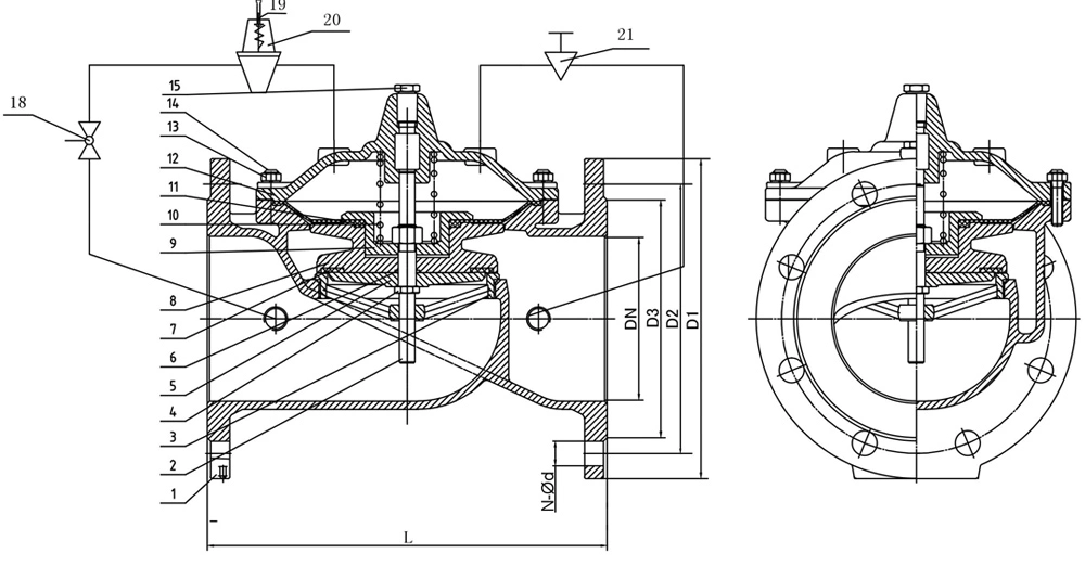 Pressure Relief Valve/Pressure Reducing Valve/Water Pressure Regulator