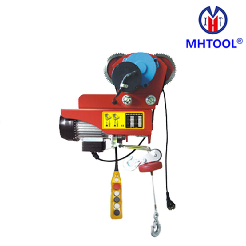 250kg Mini Electric Wire Rope Hoist with Double Hooks / Electric Trolley 120V