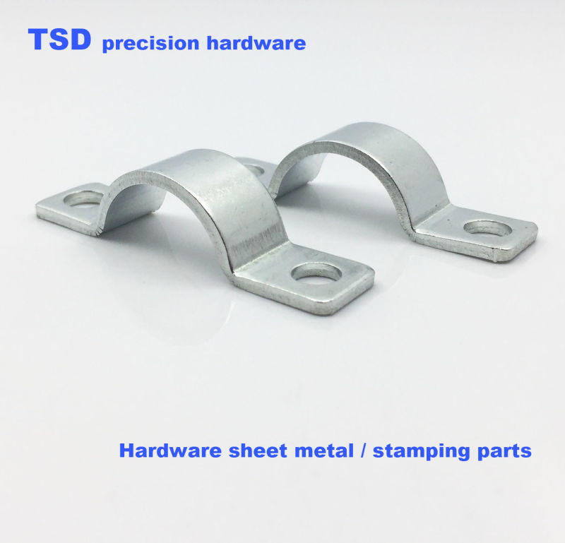 Custom Stainless Steel Formed Spring Pipe Clamps / Hose Clamp, Metal Part Stamping