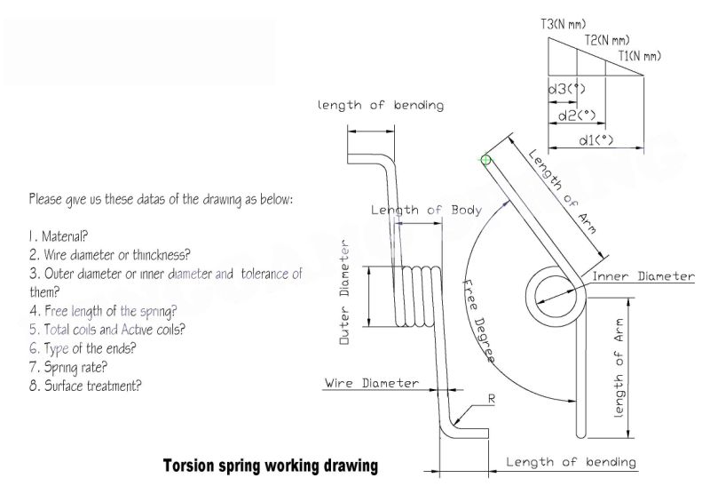 Carbon Steel Two Direction Torsion Spring