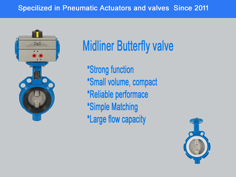 Pneumatic Regulating Soft Sealing 304 Butterfly Valve
