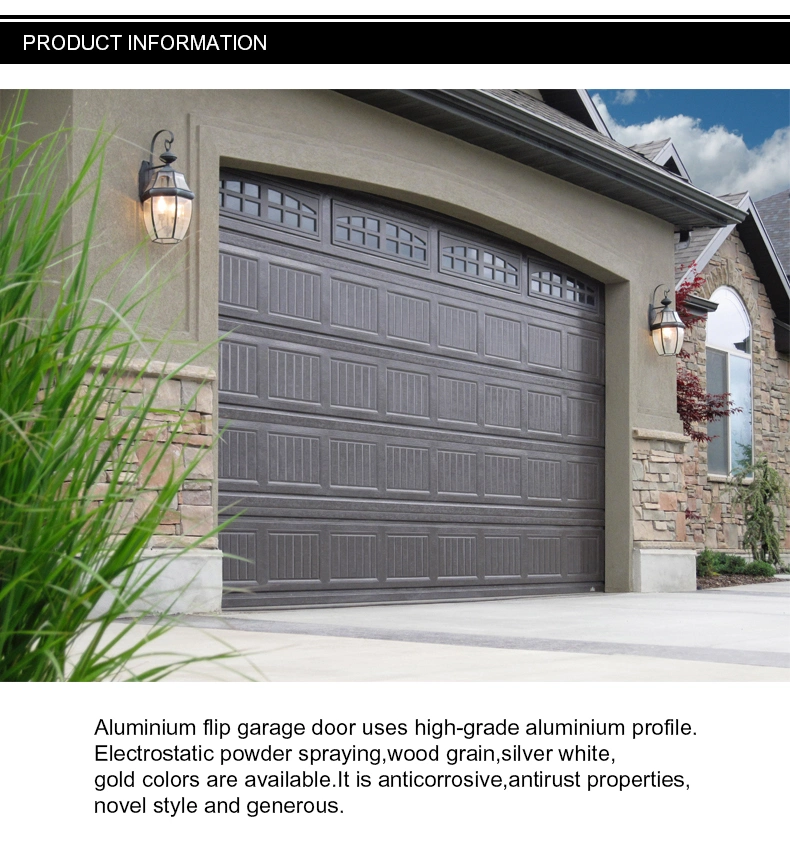 Modern Full Glazed Panoramic Electric Aluminium Garage Door/Fiberglass Garage Door