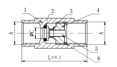 Spring Check Valve-FF Made by Bar