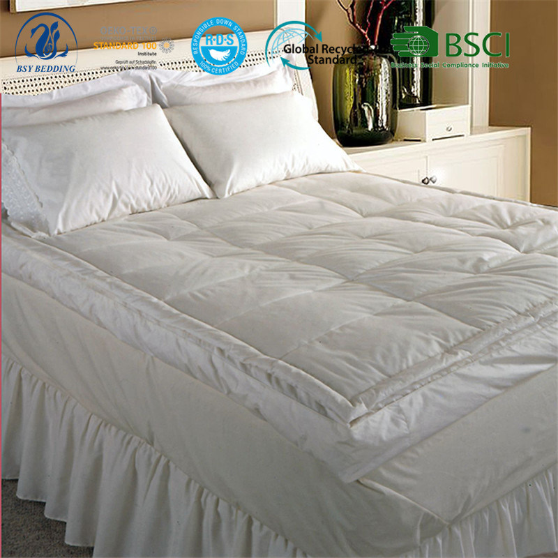 Wholesale Hotel King/Queen Size Duck Feather Filling Mattress Topper